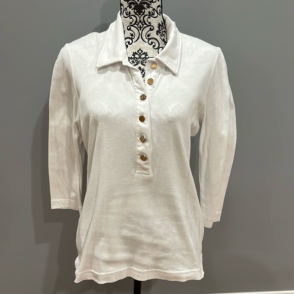 Tory Burch white knit top - Picture 1 of 3